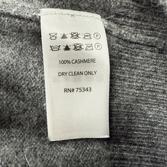 Daniel Hechter Paris 100% Cashmere Sweater Mens XXL Mock Neck 1/4 Zip Gray NWT - Picture 10 of 10